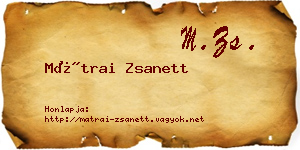 Mátrai Zsanett névjegykártya